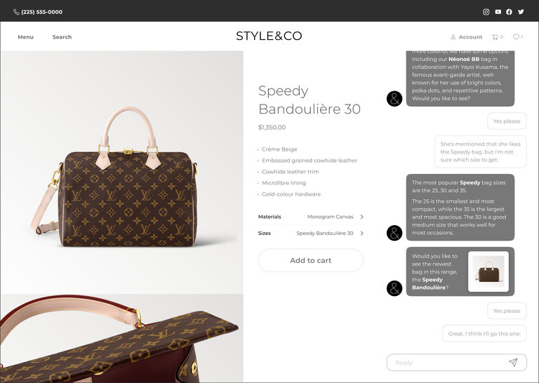 Conversational guided browse interface screenshot